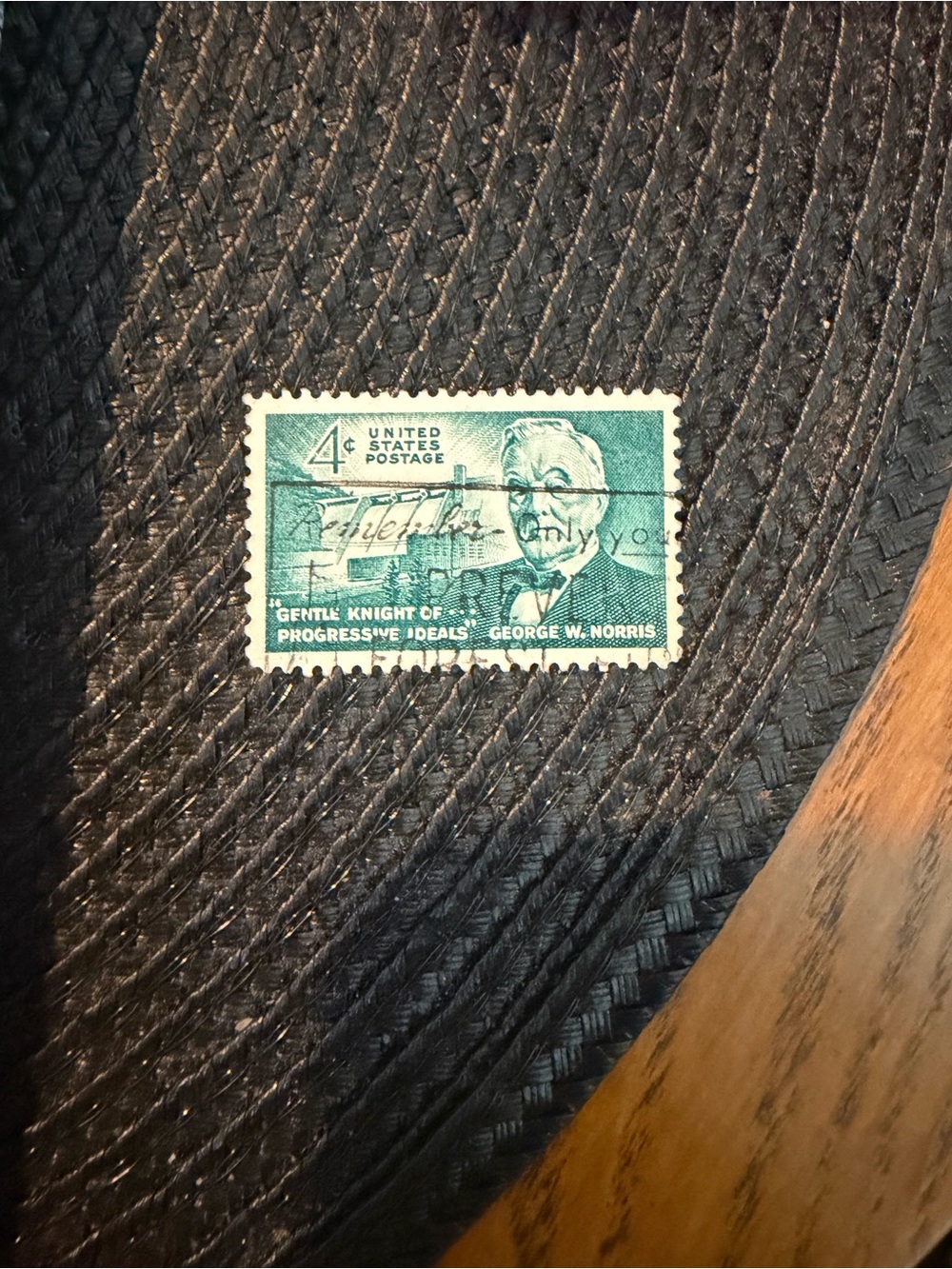 Vintage 1961 George W. Norris 4 Cent Canceled Stamp
